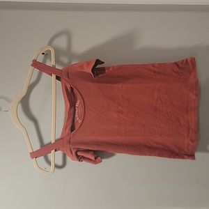 Burnt Sienna Off the Shoulder Tank Top in L by Aero
